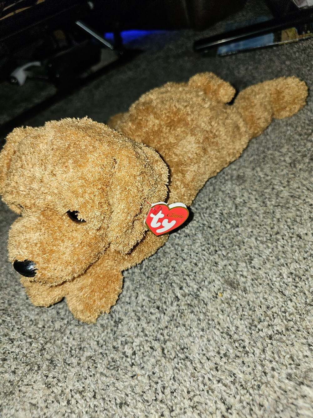 TY beanie buddy Large Plush Classic - SCOOTER the Brown Dog 14"